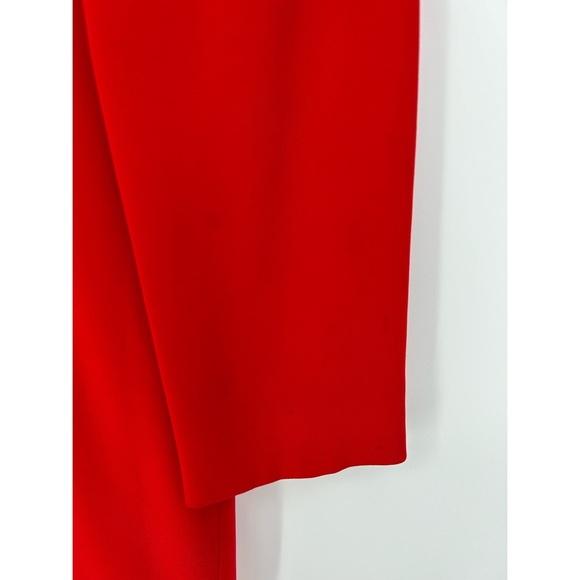 D’Ore Vintage Deep Red Cowl Neck Jewel Embellished Crepe Midi Cocktail Dress - Picture 7 of 9